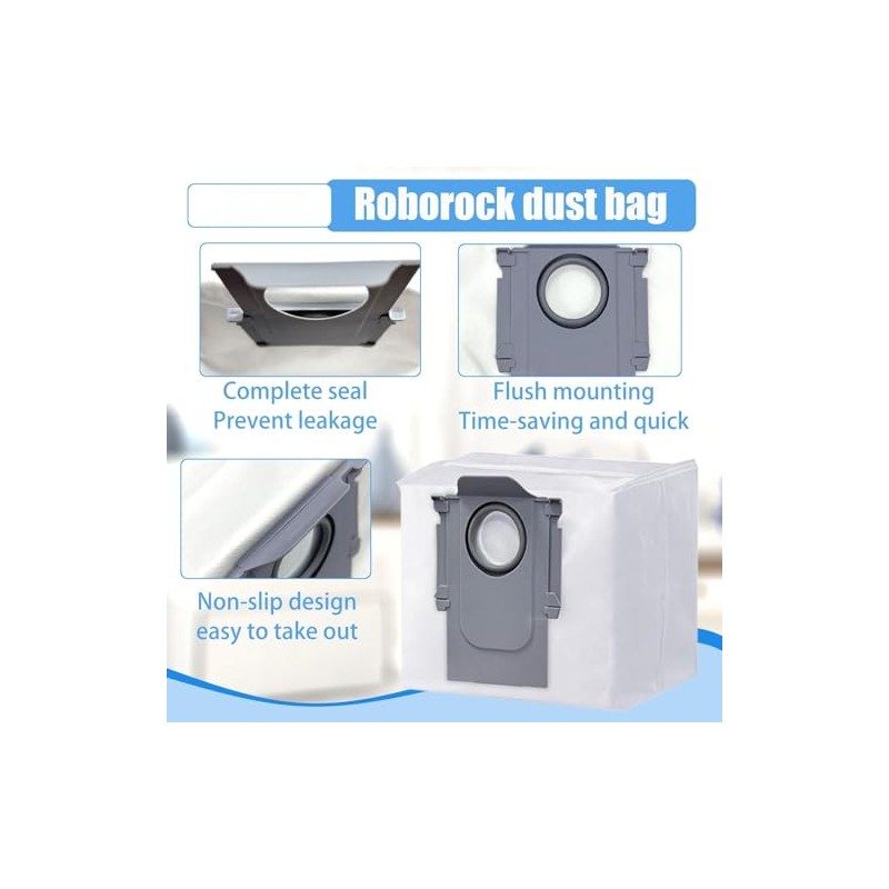 12 Pack Dust bags for Roborock Q5+, Q5,Q7,Q7 Max, Q7+,Q7