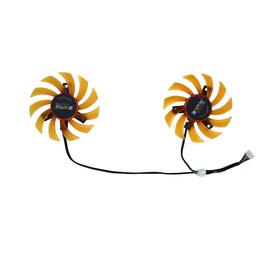 PLD08010S12HH, 4Pin,Yellow, GTX 660 2G for ZOTAC, GTX 970 Dual Fan for ZOTAC, GTX 950 OC for ZOTAC, GTX 660ti AMP! for kuroutoshikou, R9-380 R9 380 zotac Fan Replacement, Graphic Board Fan