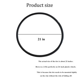 Migeek Wheelchair Rear Wheel Replacement Tire, 24 "X 1" Universal Flat-Free Polyurethane Tire,Equipped With Installation Tools, Wheelchair Accessories For All Brands(1 Pair)