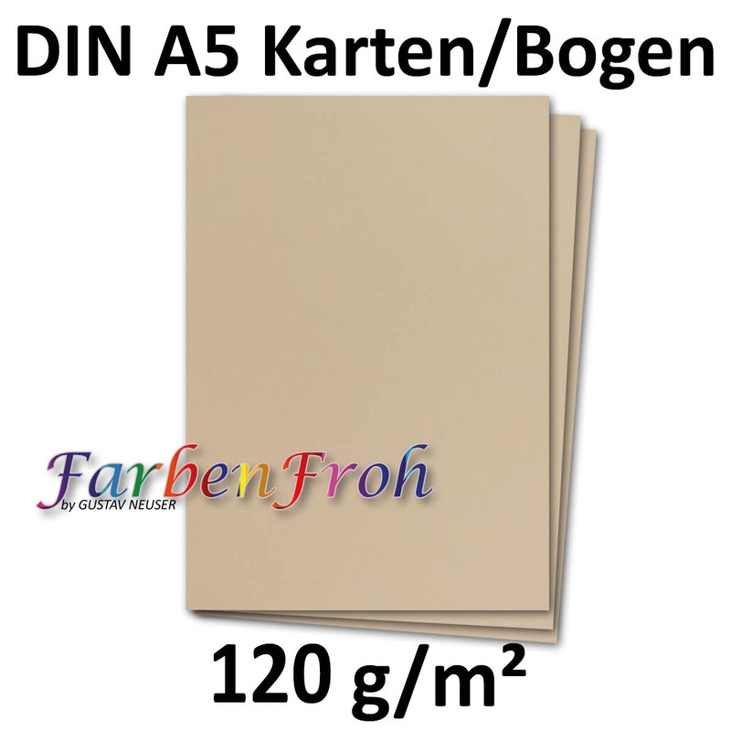50 Sheets DIN A5 Paper - Caramel - 120 g