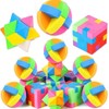PROLOSO 15 Pcs Puzzle Cube Pencil Erasers Kids Party Favors