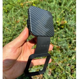 eVerHitch 2 Inch Universal Trailer Hitch Dust-Proof Plug, Flag Tow Hitch Cover, Tube Plug Insert (2" Receiver, Black Carbon Fiber Finish Look)