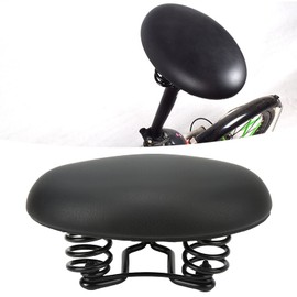 Noseless Bicycle Saddle, Bicycle Seat Without Nose, Mountain Bike Seat, Super Soft Shock Absorbing Seat Cushion for Folding Bikes with Shockproof Spring