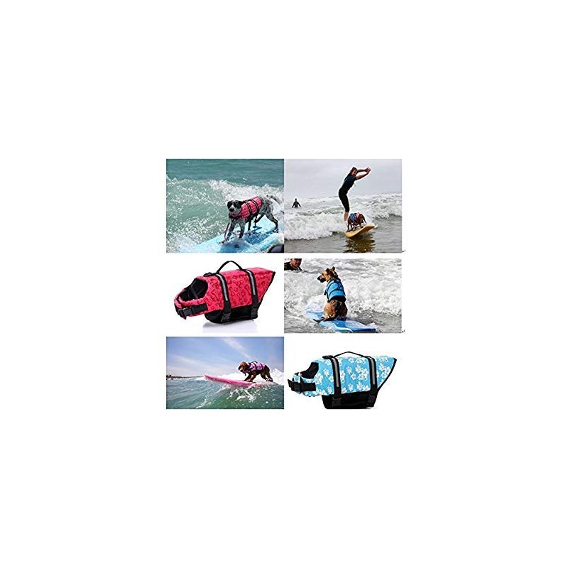 TESOON Ripstop Dog Life Jacket Quick Release Easy-Fit Adjustable Dog