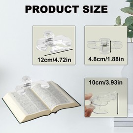 Acrylic 12° Scientific Stand Transparent Bookmark, Book Clip Page Holders for Reading, Book Holders for Reading Hands Free Easy to Carry Fixed Manuscript