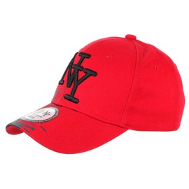 Hip Hop Honour Kids Red and Grey City Baseball Cap Fashion Noryk 7 to 11 Years - Boys Red One Size, red, Unit size