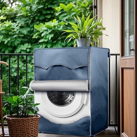 King Mills 420D Washer Cover with Zipper Design, Ideal Use as Dust-proof, Windproof Washer Covers for Outside, Washing Machine Cover Front Load