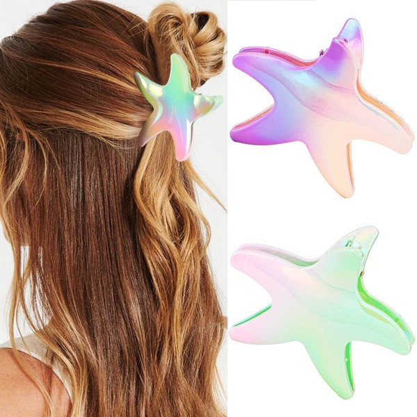 BARTOSI Starfish Hair Claw Clips Acrylic Hair Clips Medium Claw
