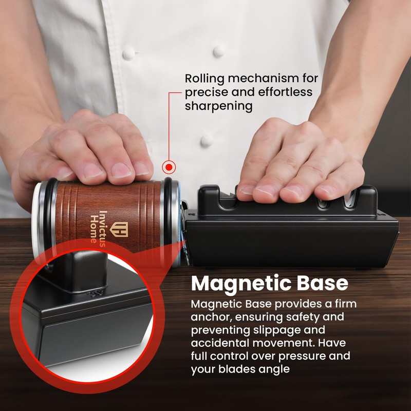 Knife Sharpener Tool, Rolling Knife Sharpener 5 in 1 Kit