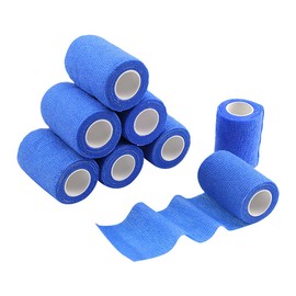GSHLLO 9 Rolls 5cm x 4.5m Self Adherent Wrap Bandage Breathable Elastic Bandage Tape Pet Vet Adhesive Bandage Athletic Sticky Bandage Non Woven Stretch Bandage for Finger Wrist Dark Blue