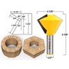 YONICO Birdsmouth Router Bit 6 and 12 Sided 1/2-Inch Shank