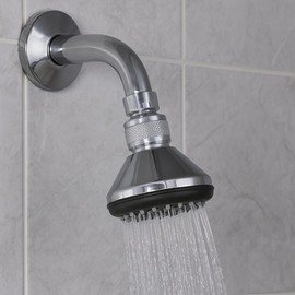 Daloual - Deluxe Shower Head with Anti-Limescale Nozzles Chrome-Plated Brass Shower Head Diameter 70 mm - 46 Nozzles