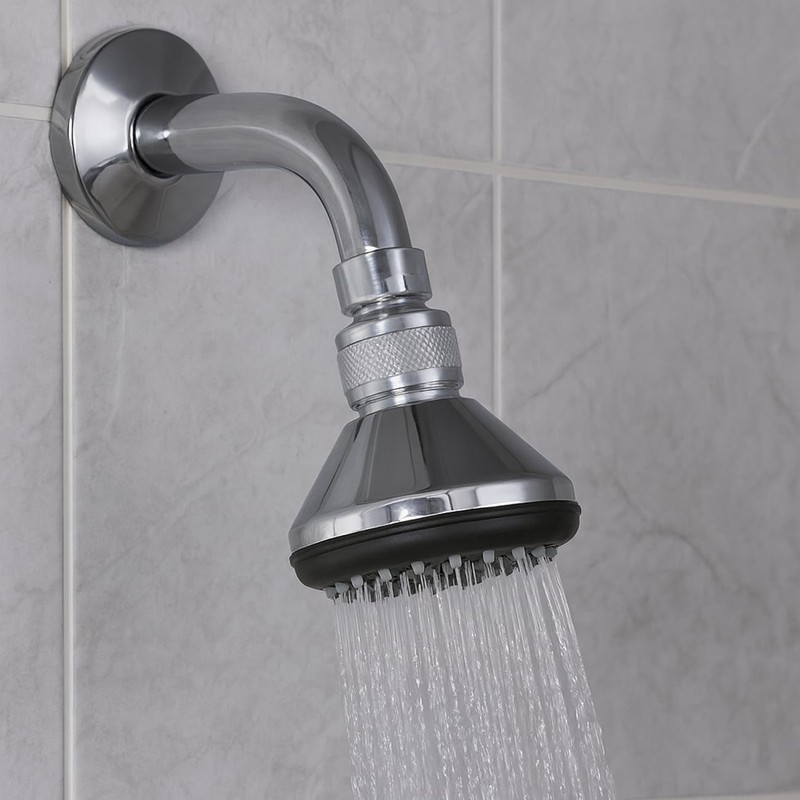 Daloual - Deluxe Shower Head with Anti-Limescale Nozzles Chrome-Plated Brass