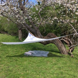 Clara Shade Sails - White Triangle 2m Sun Shade Sail, Conservatory Sail Shades, Pergola Canopy, Garden Sail Canopy Waterproof, Patio Gazebo, Garden Tent, Outdoor Sun Sail Shade, Garden Awning