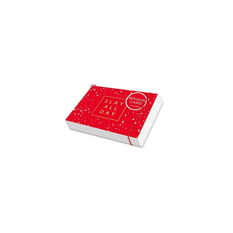 Slay All Day Lined Revision Cards Index Flash Cards Red