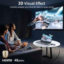 Type-C Interface Expansion Out of PD × 1, HDMI × 1, VGA × 1, USB-A3.0 × 1, 3.5mm Audio × 1 Suitable for Type-C Interface Laptop, Tablet, Cell Phone and Other Related Host Devices