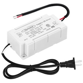 NAWVACE Dimmable 12V 24W LED Driver with US Plug, AC 120V to DC 12V LED Electronic Transformer, Dimming Power Supply 12V 2A Constant Voltage LED Driver, AC to DC Converter for Track Lights, Puck Light