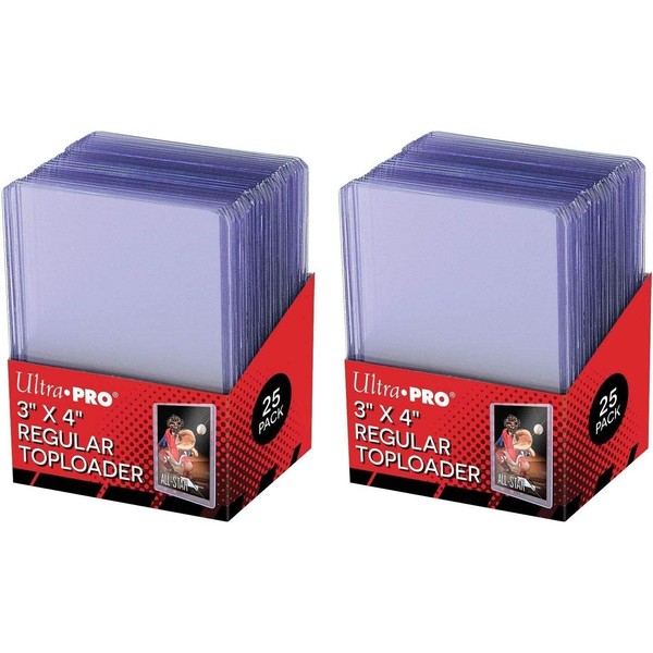 Ultra Pro Clear Regular Toploader 3" x 4" 25-Count per