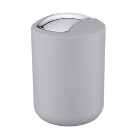 WENKO Cosmetic Bin Brasil Grey S – Cosmetic Bin, Completely Shatter-proof Capacity: 2 L, plastic (TPE), 14 x 21 x 14 cm, Grey