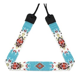 Weavish Beaded Hatband Native American Style Southwestern Cow Rode Handmade Head/Hat Band Collection (Turkoise)