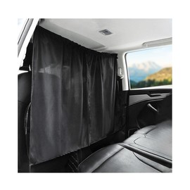 povtii Car Divider Curtain, Automotive Privacy Blackout Divider Curtain for Travelling, Sleeping & Camping, Removable Vehicle Light Blocking Shade for Heat, UV Ray, Car Accessories