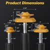 REKCKRUL 3 PCS Professional 45 Degree Lock Miter Router Bit