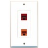 RiteAV 1 Port Cat5e Ethernet Orange 1 Port Cat5e Ethernet