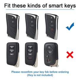 Car Keychain Key Fob Shell Cover for Lexus ES RX LC LS UX LX Accessories Keyring Case Bag for ES250 ES350 RX350 RX450h