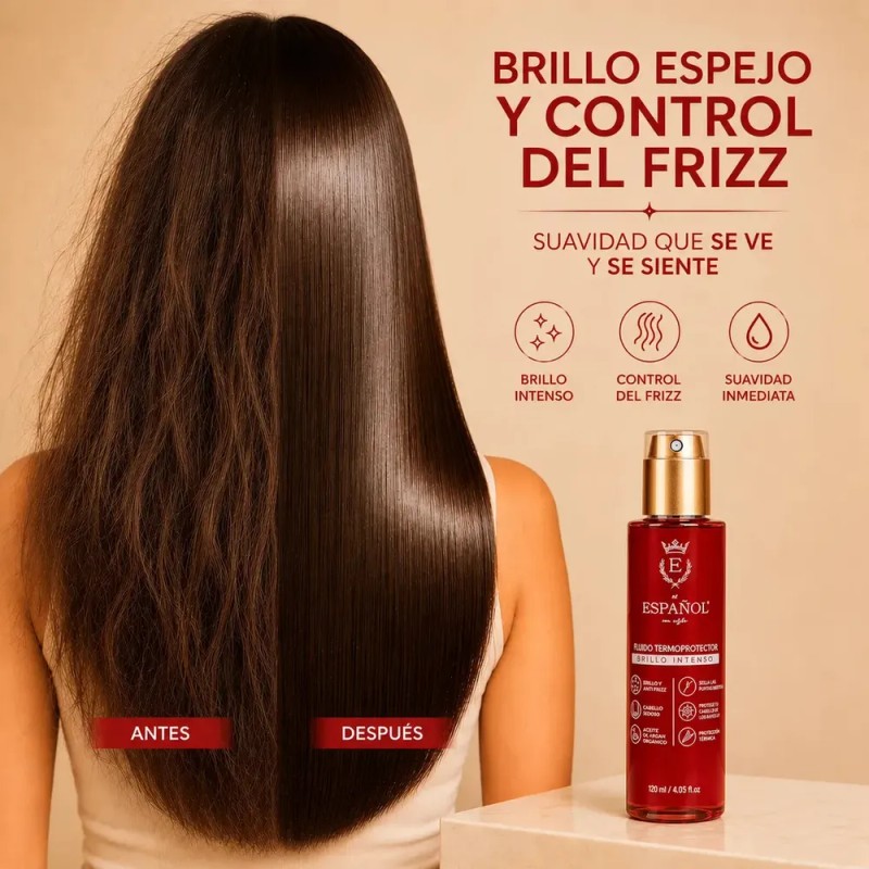 Fluido Termoprotector Brillo Intenso 80ml El Español con Stylo