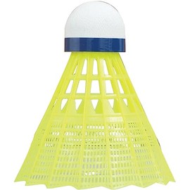Talbot Torro Badminton Ball Tech 450, 6er Dose, Farbe: Gelb, Geschwindigkeit: Blau/Mittel, Premium-Nylonfederball, Federball Shuttle, Nylonshuttles, für Indoor & Outdoor Federball & Badminton