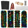 MAQIHAN Scratch Art Bookmarks - 36 Sets 4 Style Making