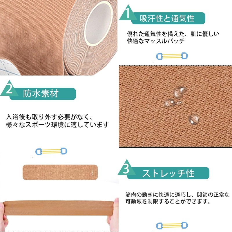 Kinesiology Tape 2.5cm*5m 2 Rolls Taping Kinesio Sports Taping Tape
