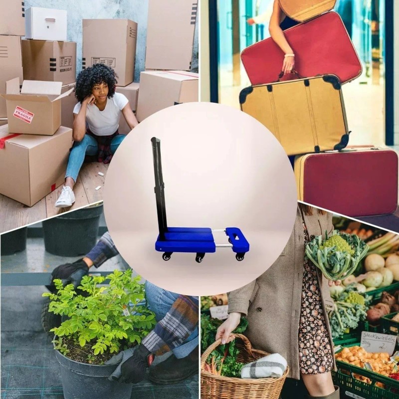 Total Supplier Carrito Plegable De Carga Equipaje Multifuncional Portátil