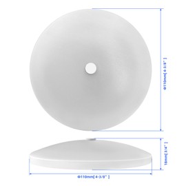 THALASSA 4.5inch 12V RV Ceiling Lights Interior with Dimmer Switch of 3000K Warm White, Red Night Light Mode, 4.5W Small Flush-Mounted Ceiling Lamp (Loanword) Lights for Campers Caravans, 4-Pack