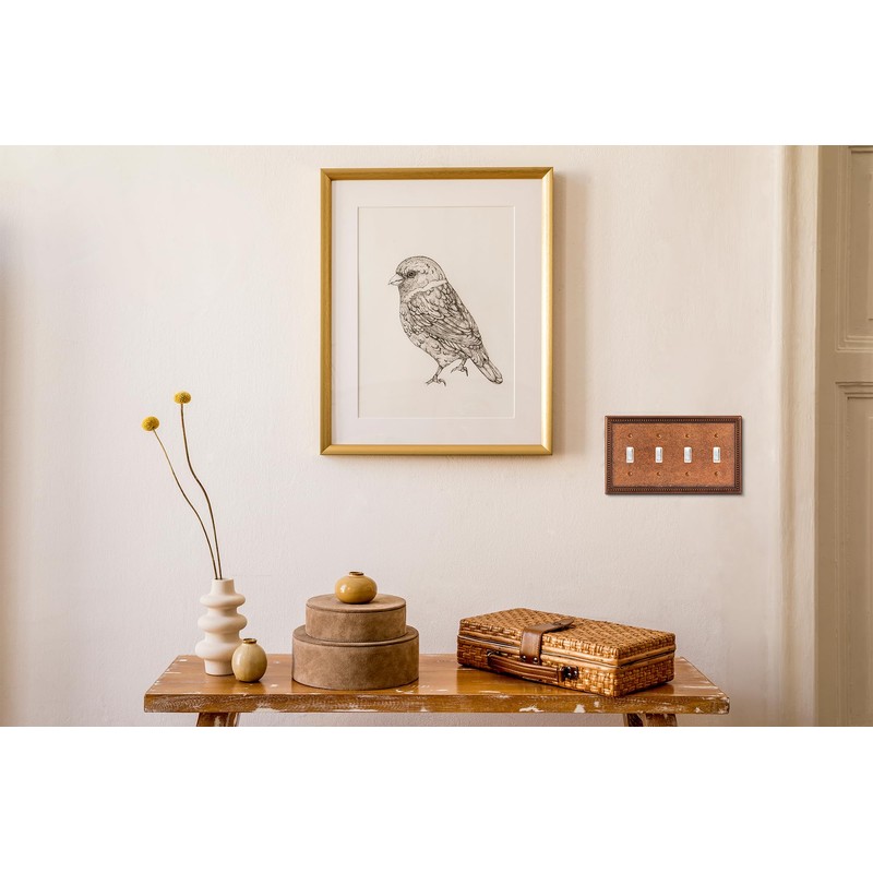 Henne Bery Raised Pearls Decorative Wall Plate Switch Plate Outlet