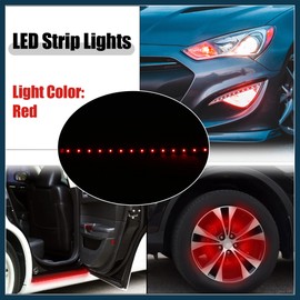 TUCKBOLD 10 Pcs Universal LED Strip Light 12V for Car Motorcycle Red Light Automotive Parts