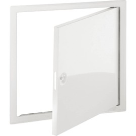 Upmann Steel Galvanised Inspection Door Softline White with Square Lock, 20525