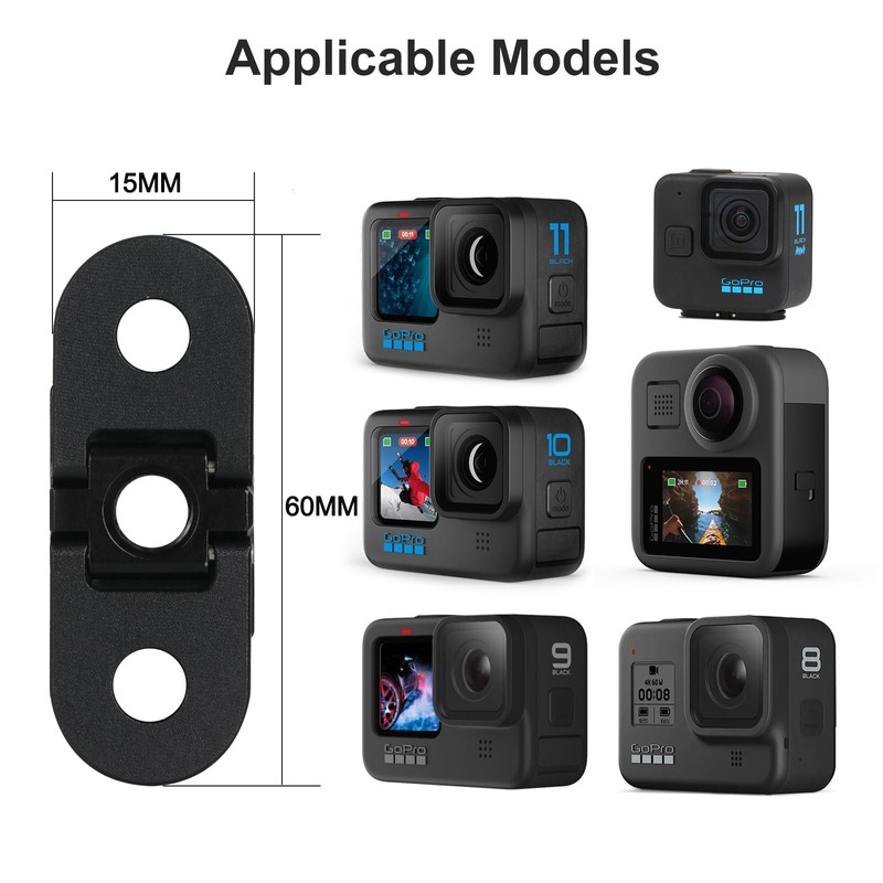 HSU Tripod Mount Adapter for GoPro, Folding Finger with 1/4