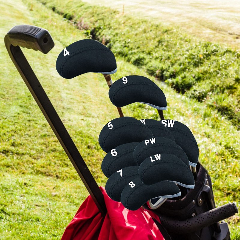 Golf Iron Head Covers with Number Printed Value 10 Pcs/Set,
