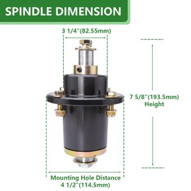 JYLEYJ Fit for Bad Bo y 037-6015-00 037-6015-50 Spindle Assembly with 033-6006-00 Pulley Compatible with Bad Bo y ZT Elite, Maverick, Walk Behind 54 Inch Deck Mower
