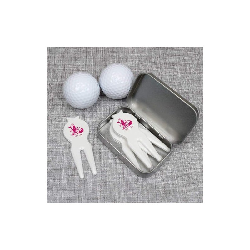 Azeeda 'Lazy Cow' Golf Divot Tool/Repair Fork Gift Set (GO00066713)