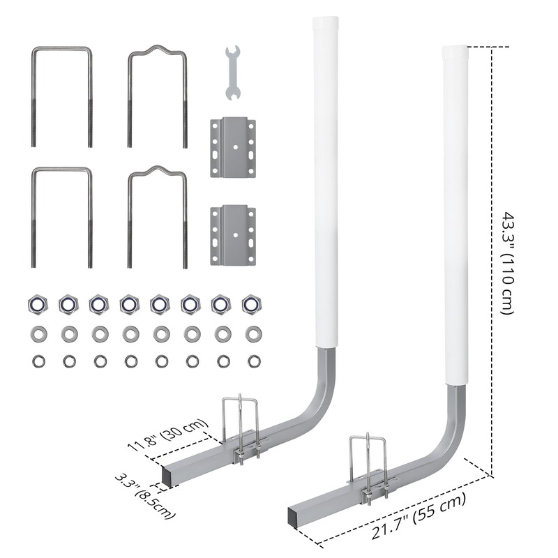 40" Adjustable Design Trailer Guide Poles, Trailer Guides with PVC