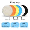 Autolock 5" Buffing Polishing Pads, 6Pcs 5.6inch 140mm Face for
