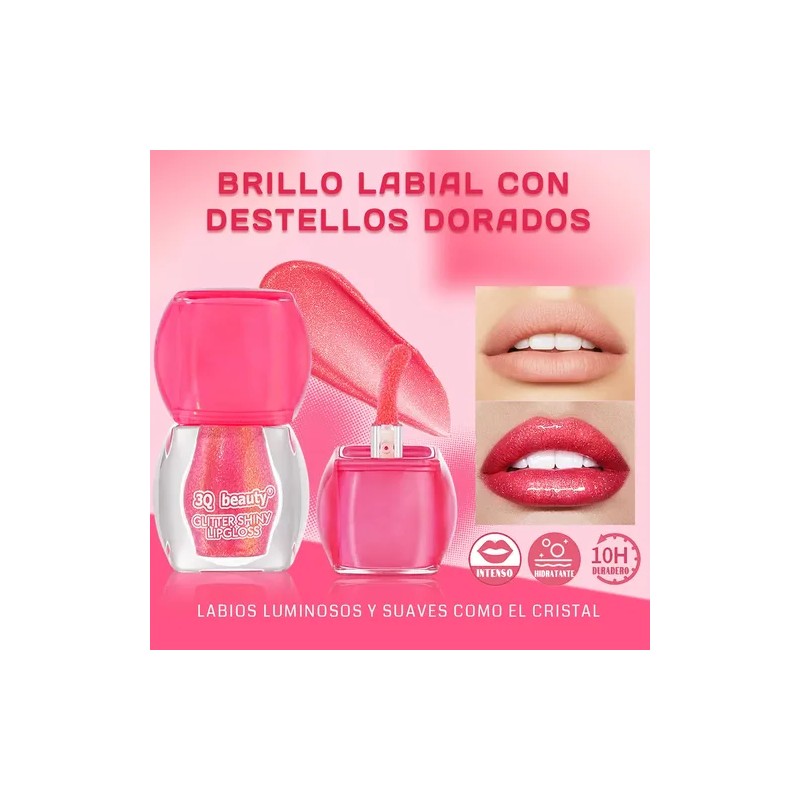 Brillo Labial Gloss Glitter Shiny Hidratante Maquillaje