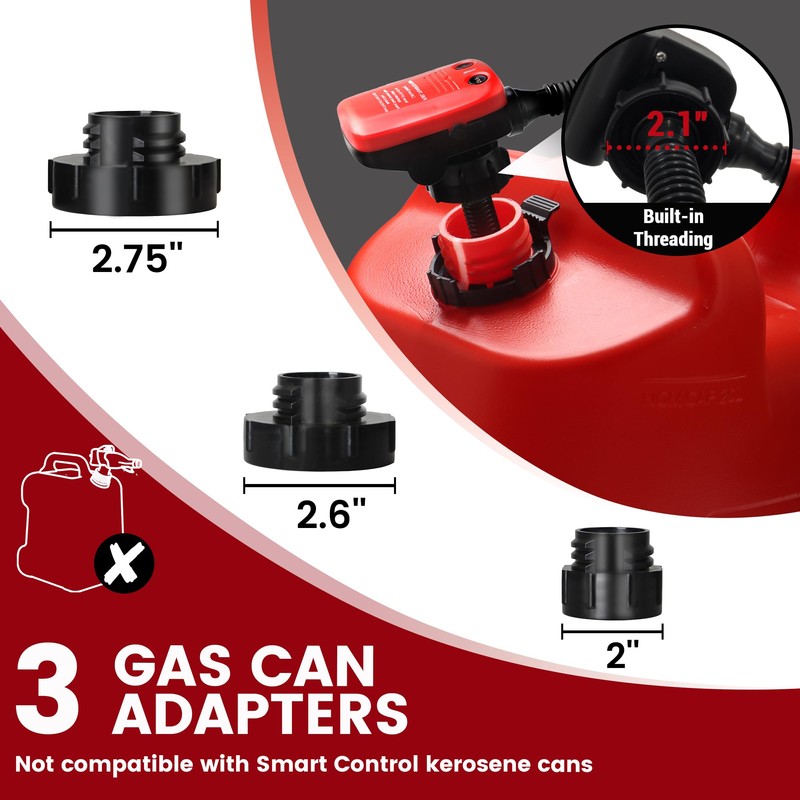 PUMPTOR Fuel Transfer Pump Rechargeable Gas Pump For Gas Can