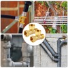Pack of 2 Brass T-Piece Swivel Pipe Fittings 1/2 Inch,