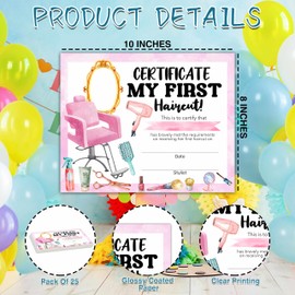 First Haircut Certificates, First Haircut Award, Scissors Nail Polish Little Boy's Girl's First Haircut Certificate, First Haircut Achievement Certificates of Recognition, First Haircut Keepsake dd03