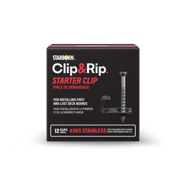 Clip and Rip Universal Hidden Deck Starter Clip (305 Stainless Steel)