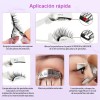 2 Pares Pestañas Postizas Naturales Magnética Reutilizable