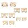 Hordion 10 Pcs 5 Sizes Maple Violin Bridge, 1/8, 1/4,